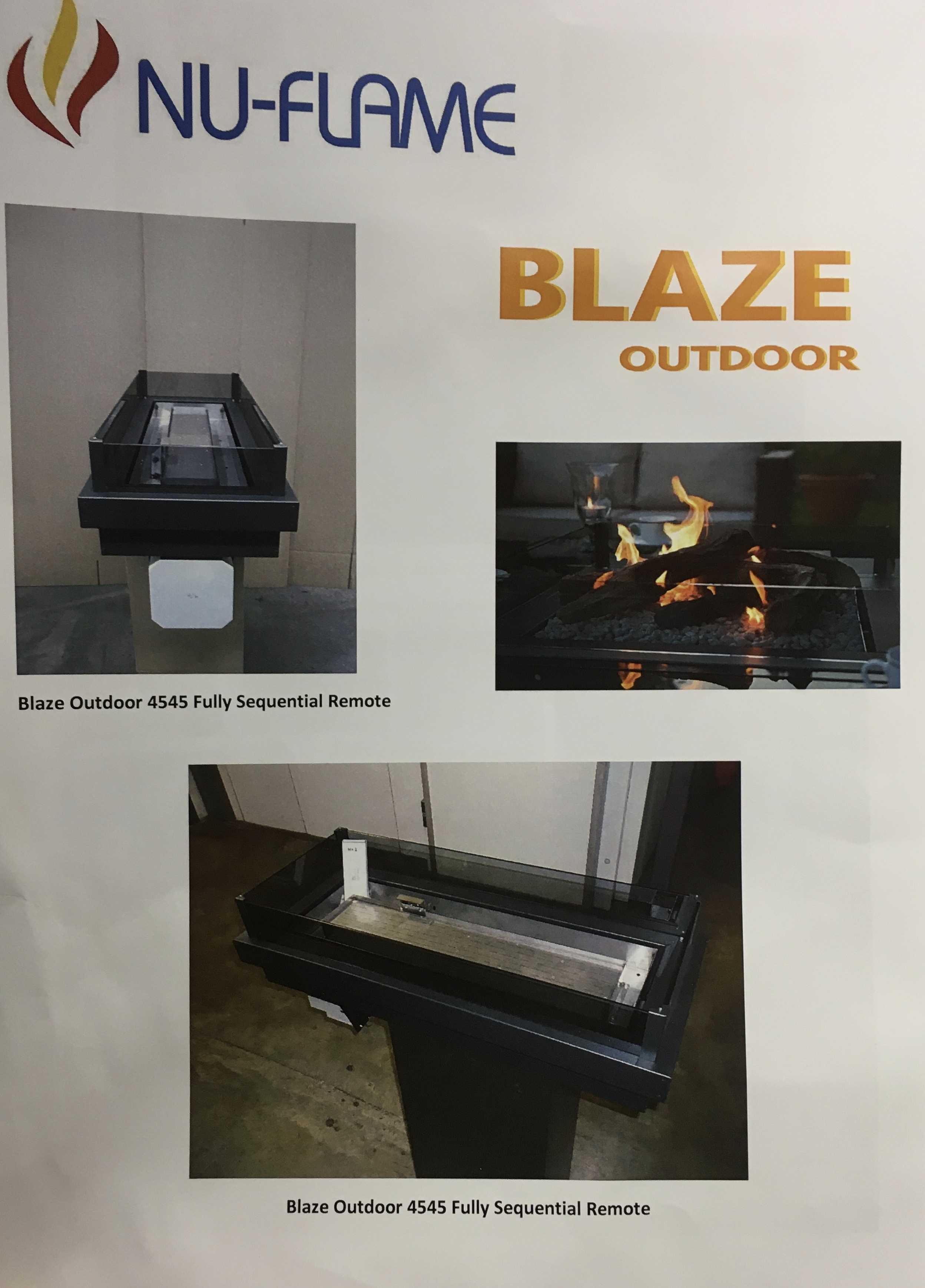 Nu Flame Blaze Outdoor range of gas fires Croydon Fireplaces