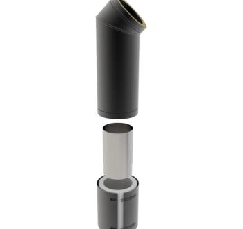 37-150-027 - TWPro MB - Adjustable Connecting Pipe with Bend - Ø 150