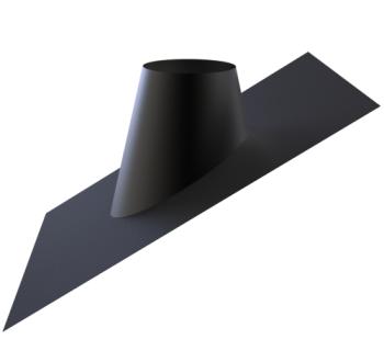 58-150-081 - Lead Free Flashing 20° to 45° Black Cone Black Base - Ø 200 OD (150mm ID)