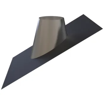 15-150-081 - Lead Free Flashing 20° to 45° SS Cone Black Base - Ø 200 OD (150mm ID)