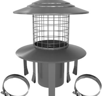 20-125-PHCM - MI-FLEX Pot Hanging Cowl (Natural) - Ø 125