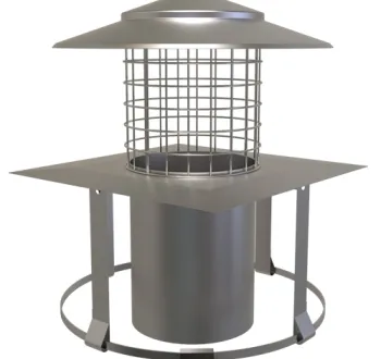 20-125-SPHCM - MI-FLEX Square Pot Hanging Cowl (Natural) - Ø 125