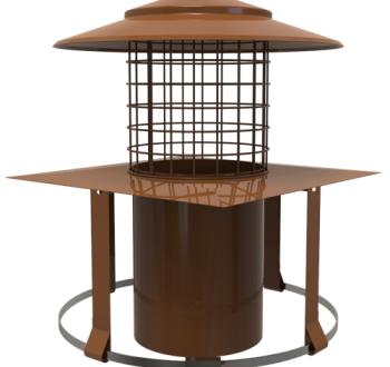 20-150-SPHCMT - MI-FLEX Square Pot Hanging Cowl (Terracotta) - Ø 150