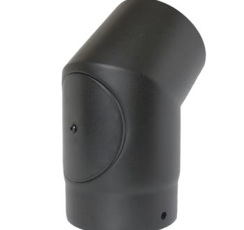 67-150-041 - Smooth 45°135° Elbow with Door - Ø 150mm