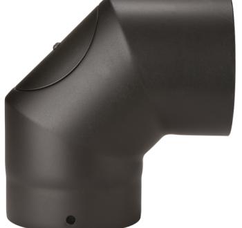 67-125-040 - Smooth 90° Elbow with Door - Ø 125mm