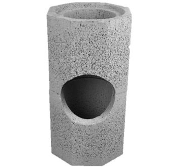 150mm i/d 255x255 access flue block 500mm High