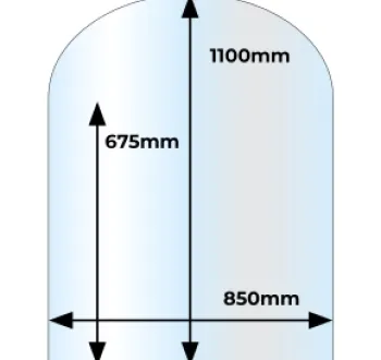 Semi-Circle Glass Hearth