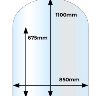 Semi-Circle Glass Hearth