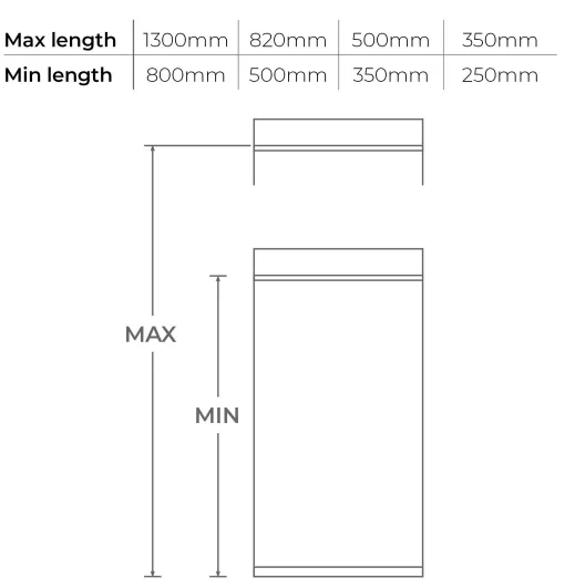 37-150-014 - TWPro MB - Adjustable Pipe 500-880mm - Ø 150
