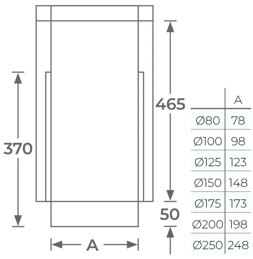 37-150-022 - TWPro MB - Connecting Pipe Starter Length 500mm - Ø 150
