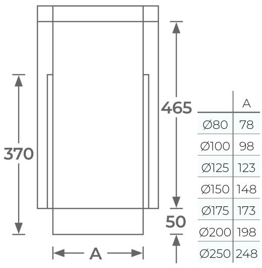 37-125-022 - TWPro MB - Connecting Pipe Starter Length 500mm - Ø 125