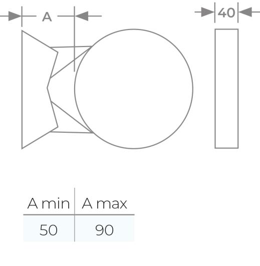 58-150-151 - TWPro MB - Premium Wall Bracket 50mm-90mm - Ø 150