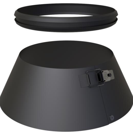 58-125-182 - TWPro MB - Storm Collar w Silicone Seal - Ø 125