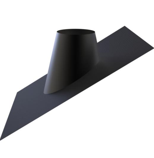 58-150-081 - Lead Free Flashing 20° to 45° Black Cone Black Base - Ø 200 OD (150mm ID)