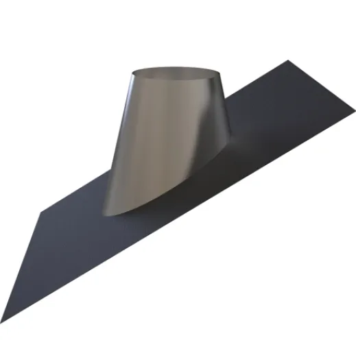 15-150-081 - Lead Free Flashing 20° to 45° SS Cone Black Base - Ø 200 OD (150mm ID)