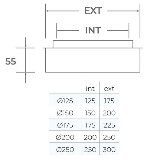 37-150-104 - TWPro MB - Insulation Cover Plate - Ø 150