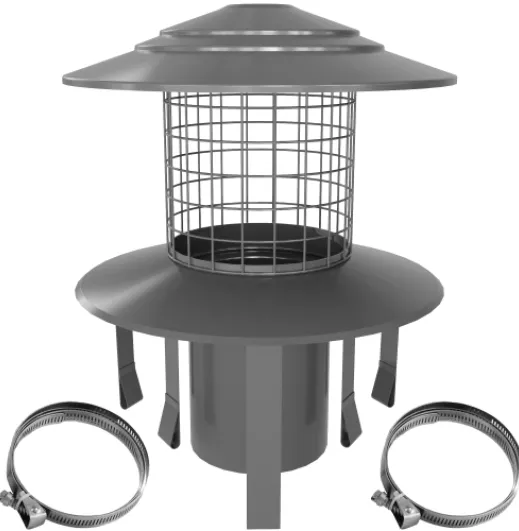 20-125-PHCM - MI-FLEX Pot Hanging Cowl (Natural) - Ø 125