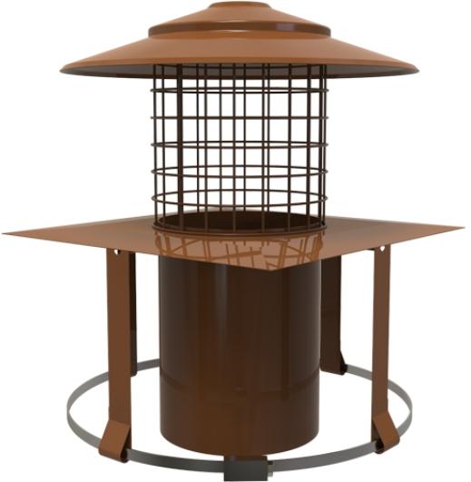 20-150-SPHCMT - MI-FLEX Square Pot Hanging Cowl (Terracotta) - Ø 150