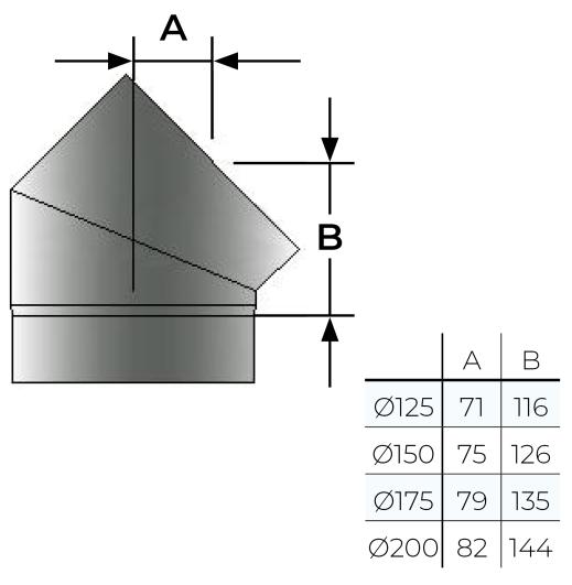 31-150-031 - 45° Elbow - Ø 150mm