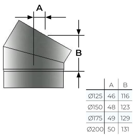31-125-032 - 30° Elbow - Ø 125mm