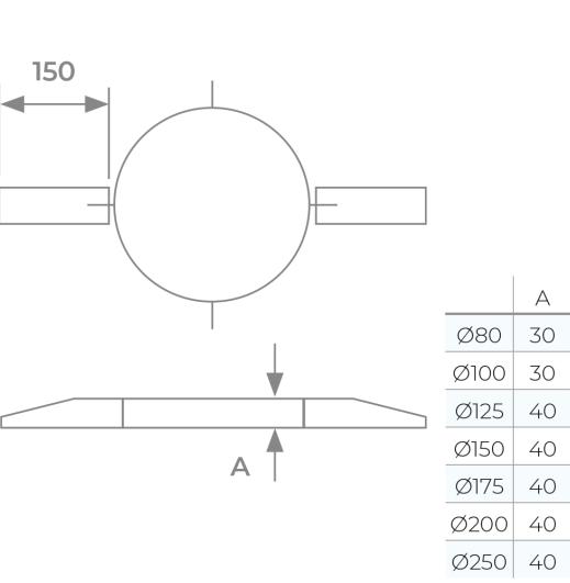58-150-068 - TWPro MB - Joist Support - Ø 150