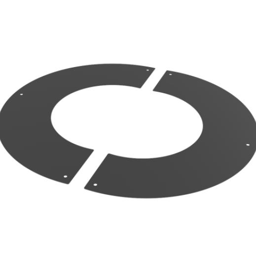 58-150-117 - TWPro MB - 2pc Round Fixed Finishing Plate 90° - Ø 150