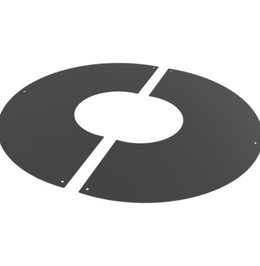 58-150-118 - TWPro MB - 2pc Round Fixed Finishing Plate (150) 90° - Ø 150