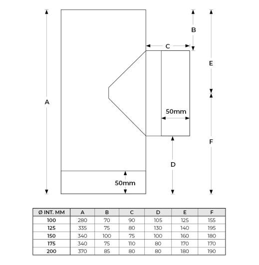 67-150-035 - 90° Tee and Cap - Ø 150mm