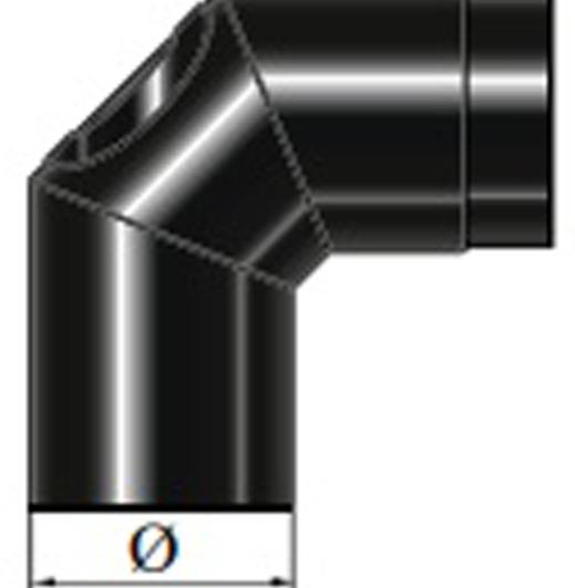 67-150-040 - Smooth 90° Elbow with Door - Ø 150mm