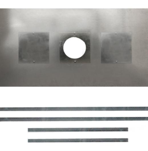 94-REG-G - Register Plate (G) - 900x495 2 access hole - Ø 125 150