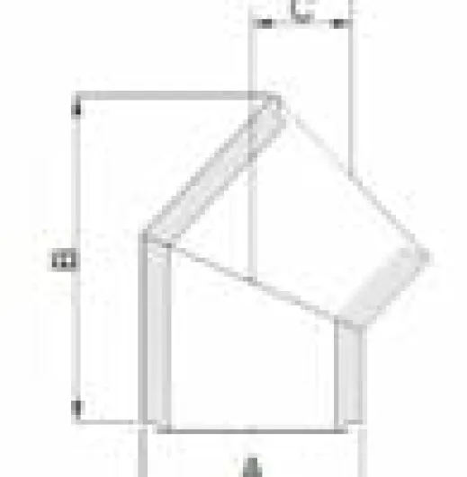 150mm i/d 45 Degree rebated bend