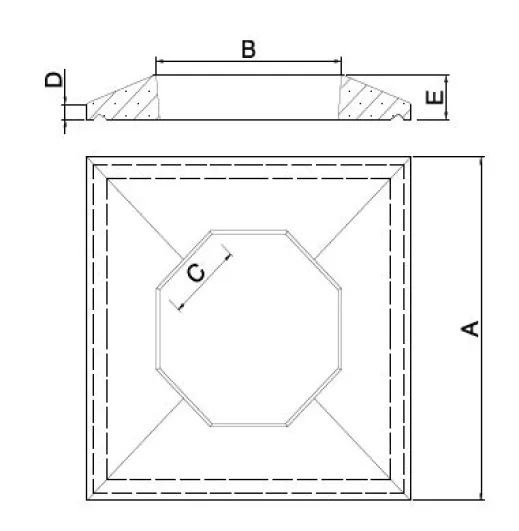 490mm Square Capping - Render