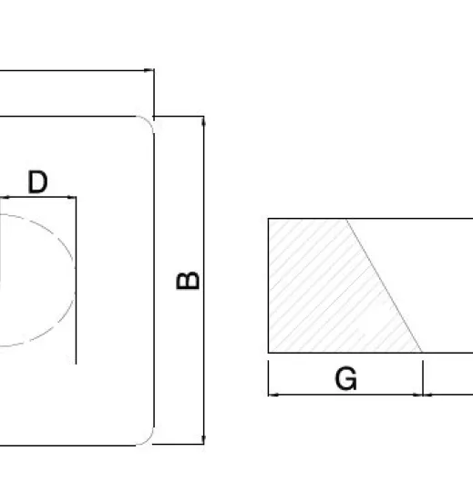 150mm i/d 360x435 Offset Block 