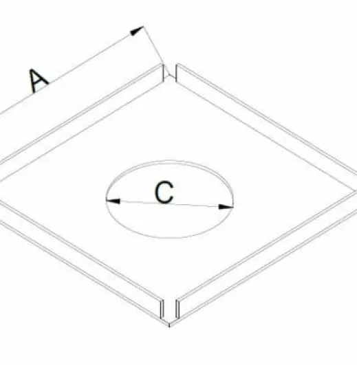 210mm i/d 360mm Square support plate
