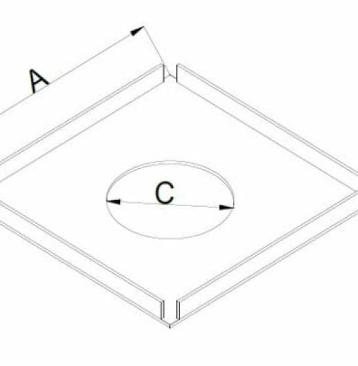 210mm i/d 360mm Square support plate