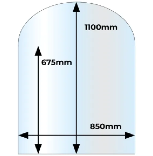 Semi-Circle Glass Hearth