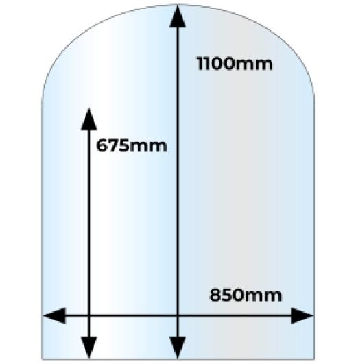 Semi-Circle Glass Hearth