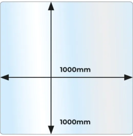 Square Glass Hearth