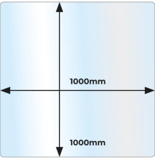 Square Glass Hearth